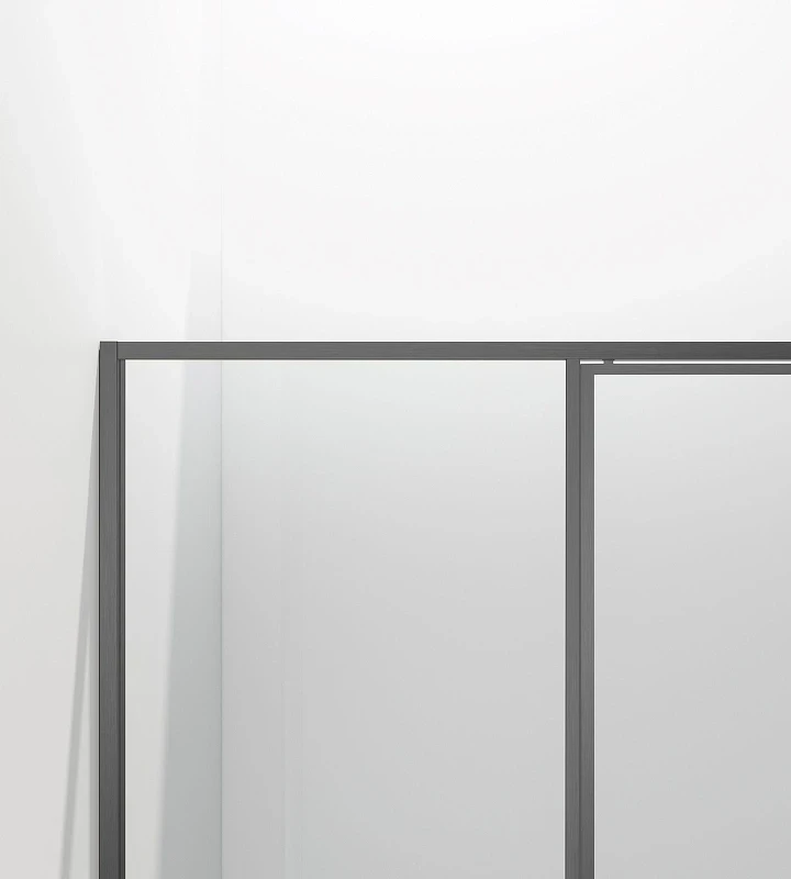 Душевой уголок Vincea Slim 8mm 90х120 VSR-4SLP9012CLGM профиль Вороненая сталь стекло прозрачное