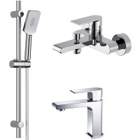 Комплект смесителей Aquatek Лира AQ1430CR Хром латунь