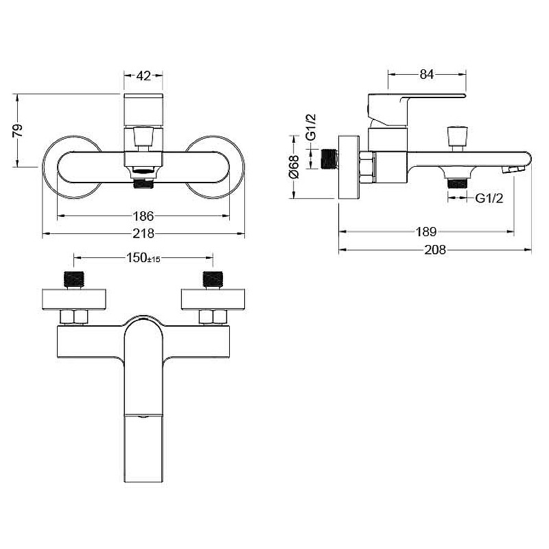 Комплект смесителей Aquatek Лира AQ1430CR Хром латунь