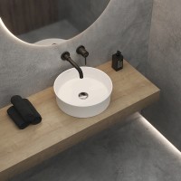 Раковина-чаша Berges Ego SL 38 181221 Белая матовая фарфор накладная