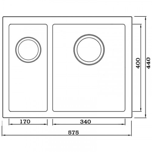 Кухонная мойка Seaman Eco Marino 57,5 L SME-575DL-LG.A цвет Светлое золото сатин