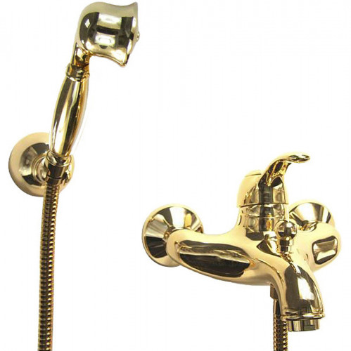 Смеситель для ванны Webert Aurora AU850101010(153) Золото латунь на стену