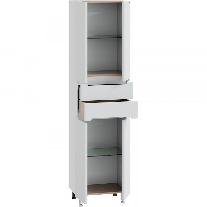 Шкаф пенал СанТа Лондон 50 524010 Белый МДФ / ЛДСП