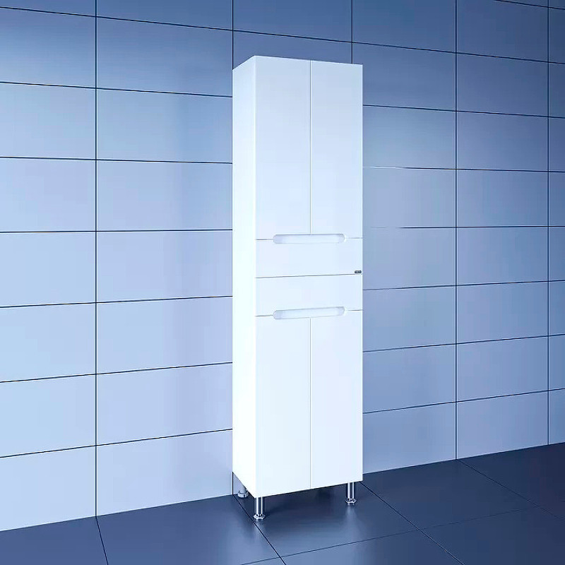 Шкаф пенал СанТа Лондон 50 524010 Белый МДФ / ЛДСП