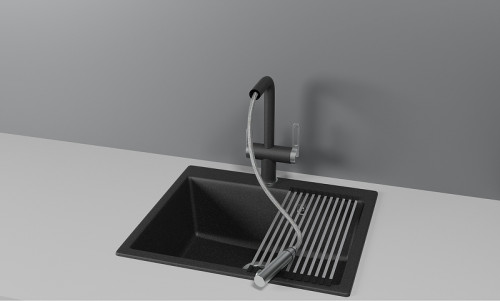 Смеситель для кухни Granula 8170 цвет Черный