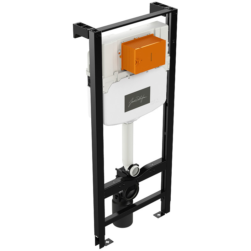 Инсталляция Jacob Delafon E24156-NF для унитаза без клавиши смыва нержавеющая сталь