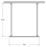 Душевая перегородка Cezares Liberta 110 LIBERTA-L-2-110-120-BR-NERO профиль Черный матовый стекло бронзовое