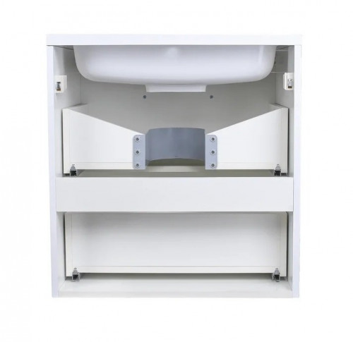 Тумба под раковину Style Line Каре 80 СС-00002270 Люкс Plus подвесная Белый МДФ / ЛДСП
