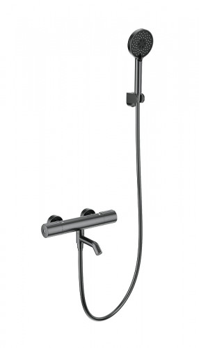 Смеситель для ванны Wonzon &amp; Woghand Inn WW-A2006-A1-BGG с термостатом цвет Темный графит