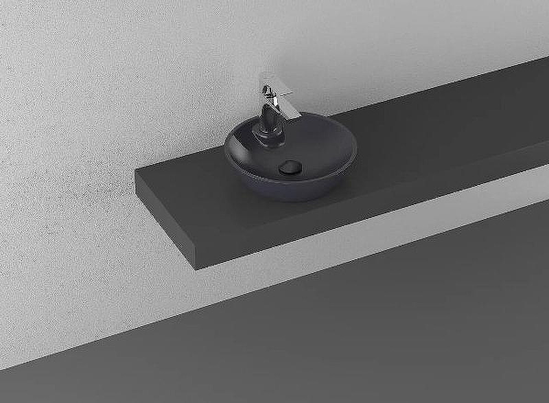 Раковина накладная Isvea SistemaY 45 10SY65045-2C цвет Антрацит матовый