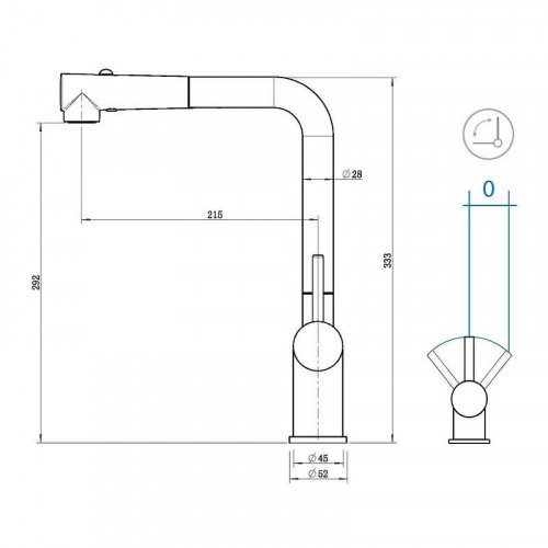 Смеситель для кухни Grandex Aqua Integra-SP 9020491 цвет Золото