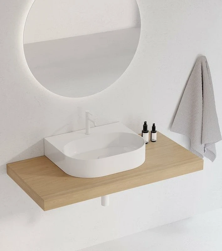 Раковина Ravak Ceramic Slim Wall O 55 XJX01155004 Белая накладная
