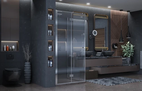 Душевой уголок Ambassador Diamond 100х100 12011106L профиль Хром стекло прозрачное