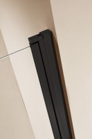 Душевая дверь Cezares Eco 70 ECO-O-B-1-70-C-NERO профиль Черный матовый стекло прозрачное