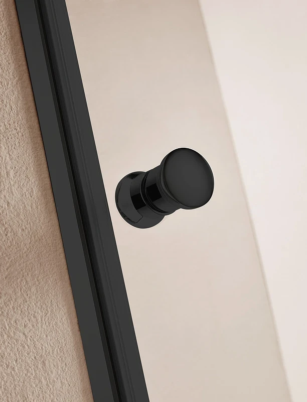 Душевая дверь Cezares Eco 70 ECO-O-B-1-70-C-NERO профиль Черный матовый стекло прозрачное