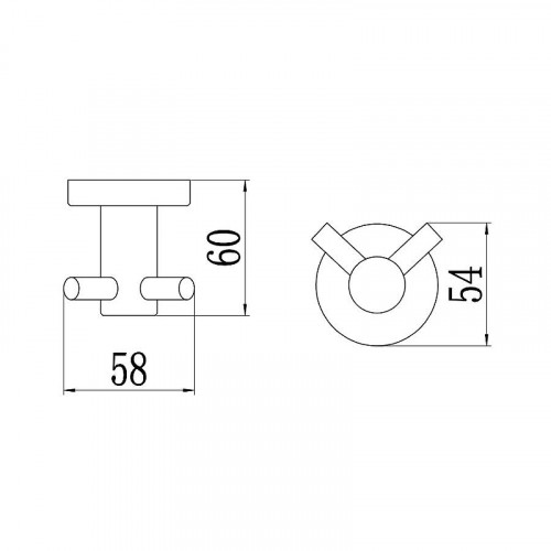 Двойной крючок Savol S-005654H цвет Черный