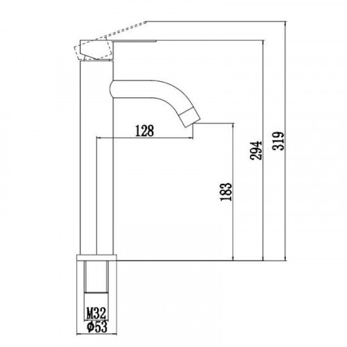 Смеситель для раковины Fmark FS8211Q цвет Графит