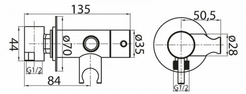 Смеситель для душа Cezares Czr CZR-DA1-NOP Черная матовая латунь встраиваемый