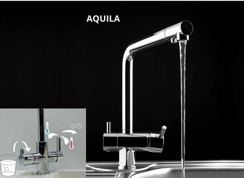 Смеситель для кухни Alveus Aquila Sat 1139805 Сатинированная сталь латунь