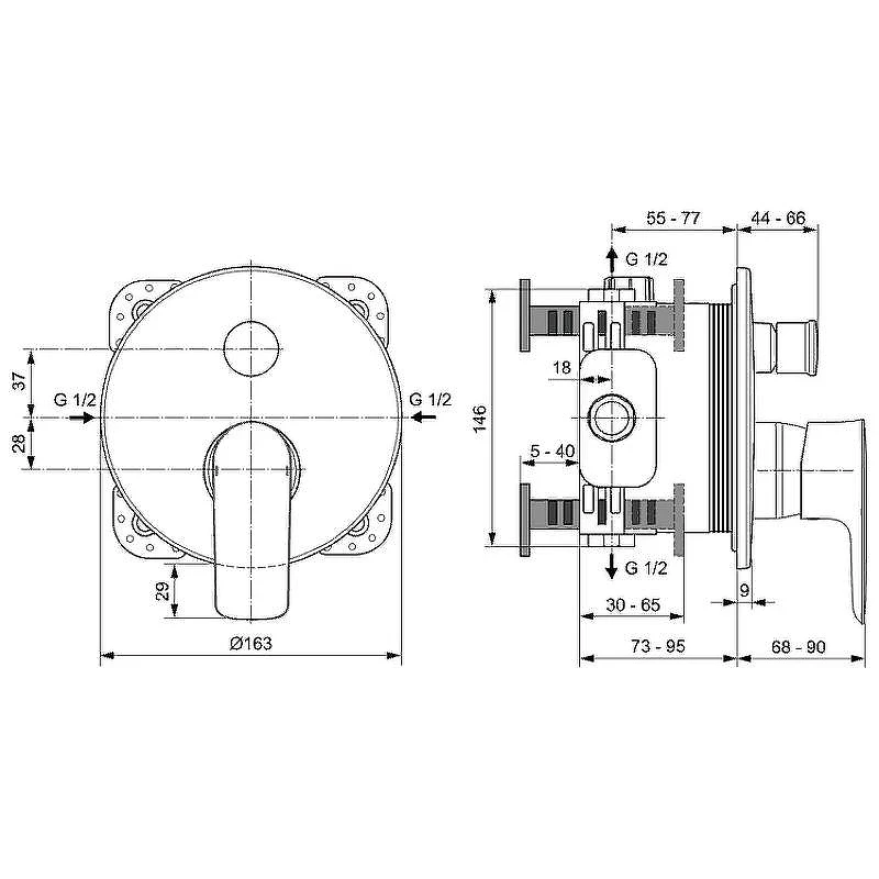 Смеситель для душа Ideal Standard Connect Air A7035AA Хром