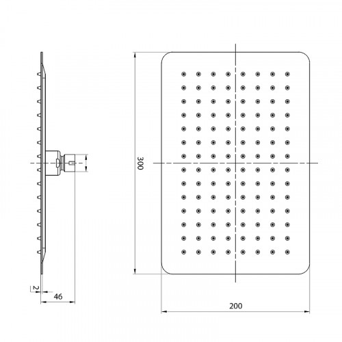 Верхний душ Lemark LM9490GM Графит нержавеющая сталь на потолок