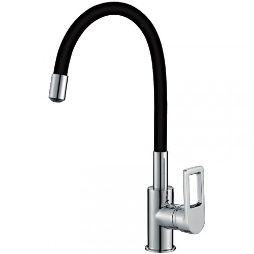 Смеситель для кухни Rossinka Z35-35U-Black Хром Черный латунь