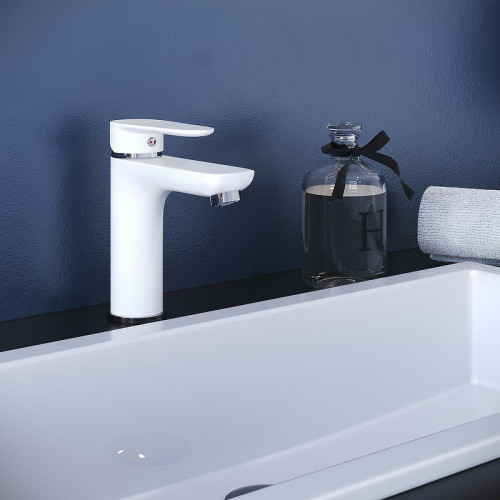 Смеситель для раковины Aringa Рейн AR02008WH Белый латунь