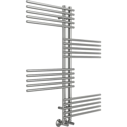 Водяной полотенцесушитель Terminus Европа П20 70х1000 4670078530615 Хром, нижнее подключение, G 1/2" ВР, с комплектом вентилей нержавеющая сталь