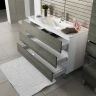 Тумба с раковиной SanVit Кубэ-3 80 kkube3080 с фактурой под дерево Венге МДФ / ЛДСП