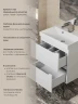Тумба с раковиной Uperwood Tanos 60 291020225 подвесная цвет Белый матовый
