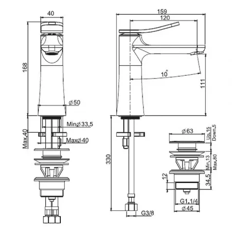 Смеситель для раковины Fima Carlo Frattini Flo F3801SN цвет Никель
