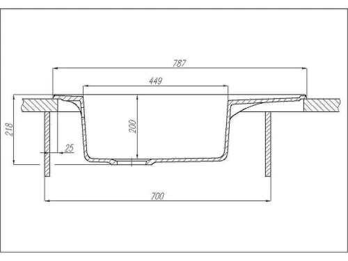 Кухонная мойка Aquaton Делия 78 1A715132DE260 Латте