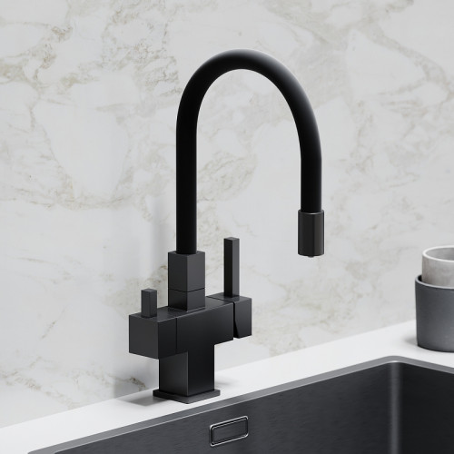 Смеситель для кухни Sancos Arno SC4005MB Черный матовый латунь