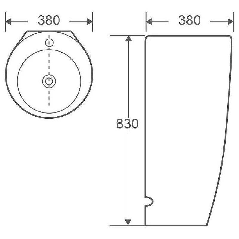 Раковина WeltWasser Leerbach 3838 MT-BL 38 10000013333 Черная матовая
