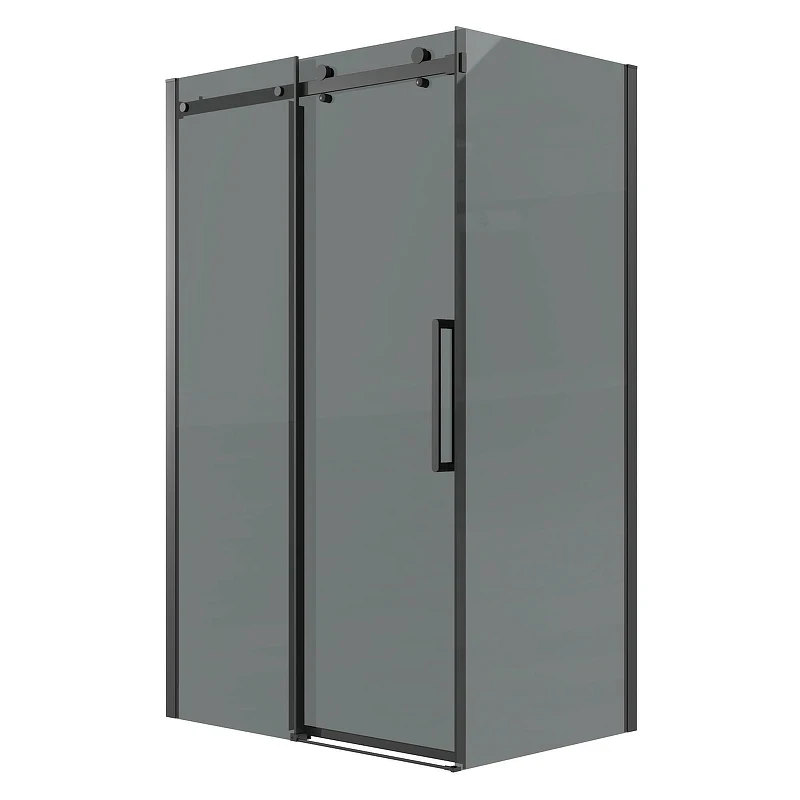 Душевой уголок Grossman Classic 150x70 120.K33.04.1570.21.10 профиль Черный матовый стекло тонированное