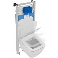 Комплект унитаза с инсталляцией Ideal Standard Strada II E387001 с сиденьем Микролифт фарфор подвесной