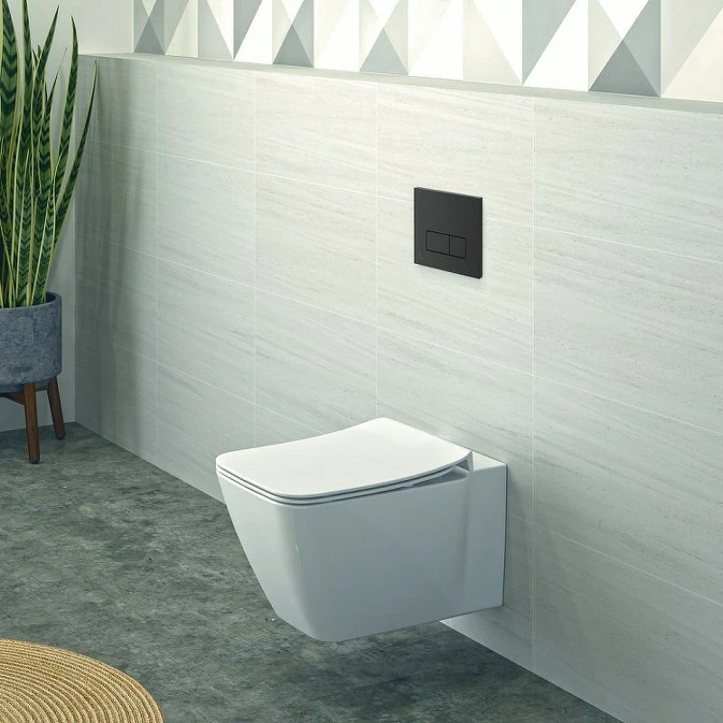 Комплект унитаза с инсталляцией Ideal Standard Strada II E387001 с сиденьем Микролифт фарфор подвесной
