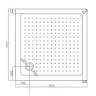 Акриловый поддон для душа Cezares Tray А 95х95 TRAY-A-A-95-15-W Белый