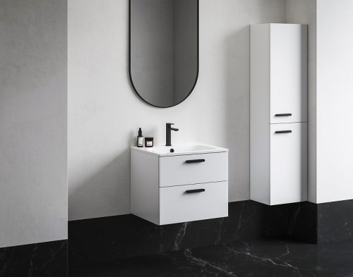 Раковина Ravak Chrome Slim 60 XJG01160001 Белая искусственный камень (литьевой мрамор) подвесная, полувстраиваемая