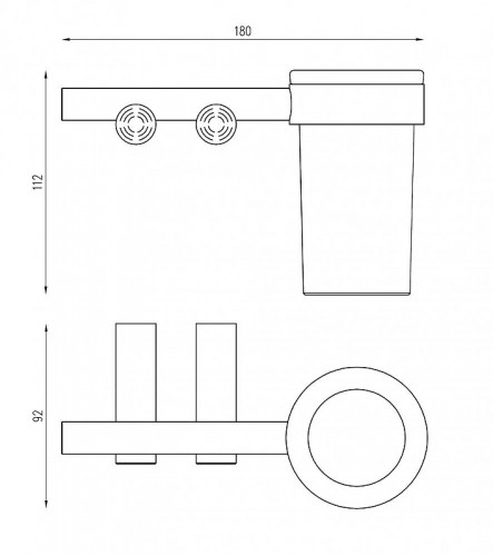 Стакан для зубных щеток Abber Osten 316 AA1860BST цвет Сталь брашированная