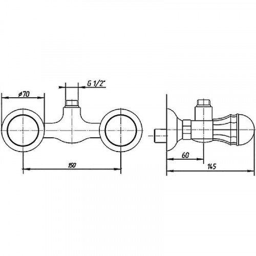 Смеситель для душа Migliore Korona ML.KRN-4747.CRDO Хром Золото