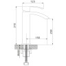 Смеситель для раковины Rose R15F R1511F Белый Хром латунь