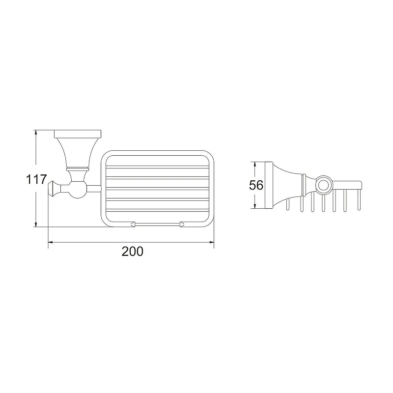 Мыльница Rose RG19T RG1904T цвет Пепельный