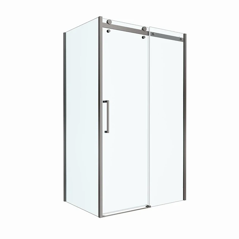 Душевой уголок BelBagno Marino 2 130x80 MARINO-2-AH-1-130/80-C-GM профиль Оружейная сталь стекло прозрачное