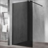 Душевая перегородка Vincea Walk-In 120 VSW-1H120CGB профиль Черный матовый стекло тонированное