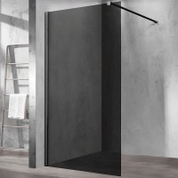 Душевая перегородка Vincea Walk-In 120 VSW-1H120CGB профиль Черный матовый стекло тонированное
