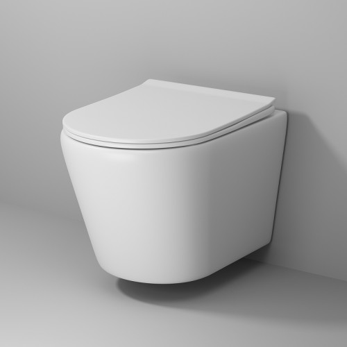 Унитаз Grossman Fly GR-4478MS подвесной Белый матовый с сиденьем Микролифт фаянс подвесной