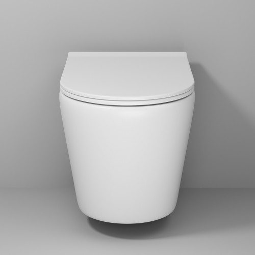 Унитаз Grossman Fly GR-4478MS подвесной Белый матовый с сиденьем Микролифт фаянс подвесной