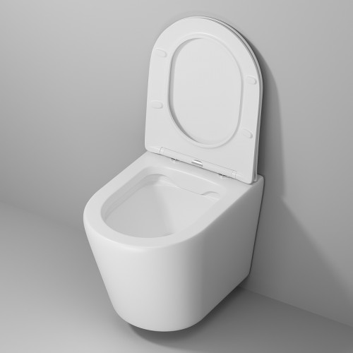 Унитаз Grossman Fly GR-4478MS подвесной Белый матовый с сиденьем Микролифт фаянс подвесной