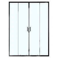 Душевая дверь Azario Tokyo 170 AZ-362K2-170-MB-CL профиль Черный матовый стекло прозрачное